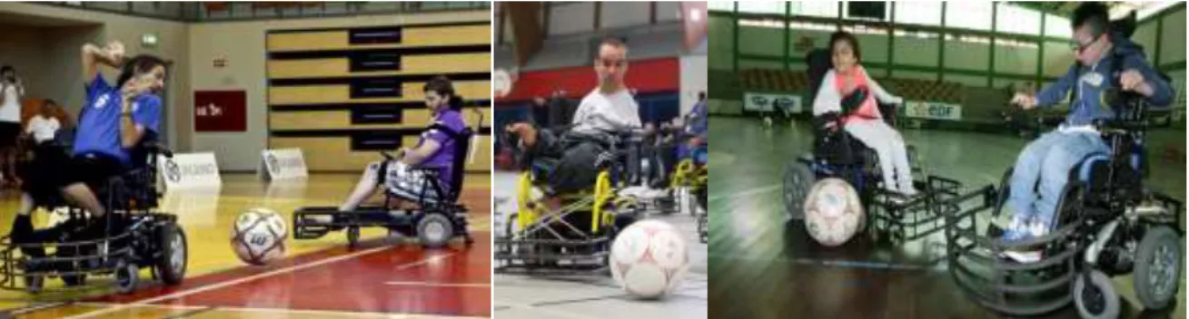 Figura 3 - Futebol em cadeira de rodas elétrica 