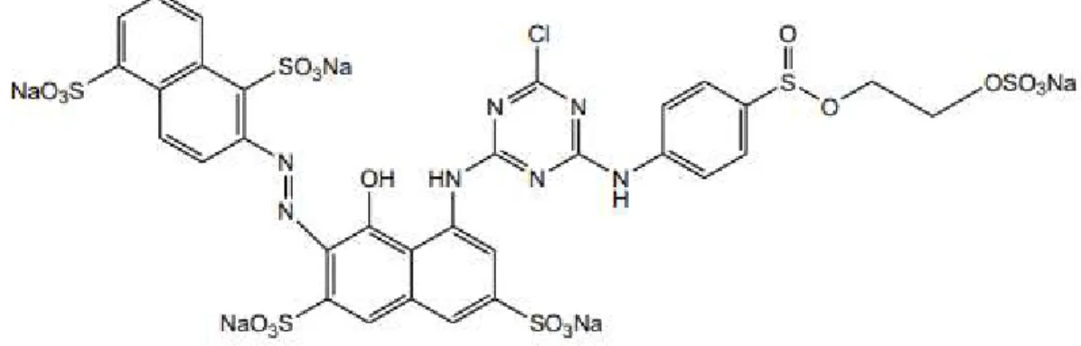 Figura 2 - Estrutura molecular do corante Vermelho Drimaren CL-5B. 