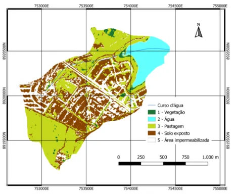 Figura 20 – Classificação da cobertura do solo utilizando o SCP no cenário de 2021