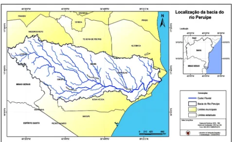 Figura 1. Localização da bacia do rio Peruípe 