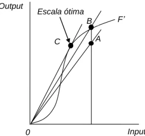 Figura 10 – Produtividade, Eficiência Técnica e Escalas Econômicas  Fonte: Coelli et al