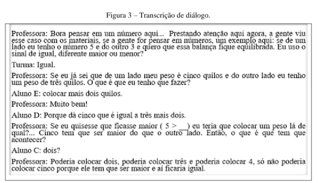 Figura 3 – Transcrição de diálogo. 