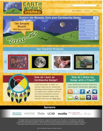 Figura 12 – Imagem da homepage do site Earthwork Rising.     