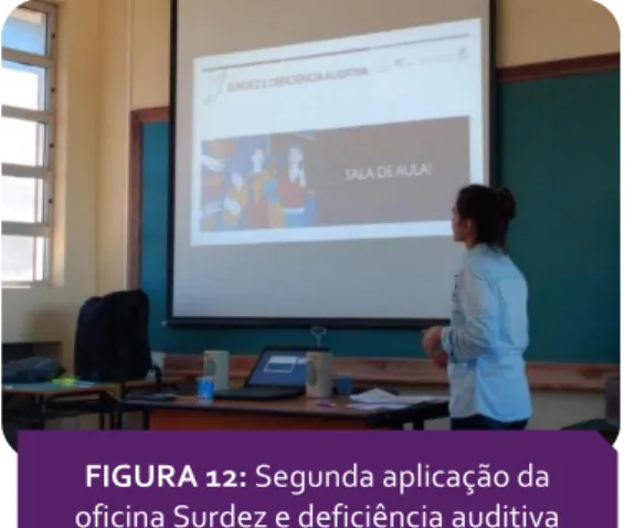 FIGURA 12: Segunda aplicação da  oficina Surdez e deficiência auditiva 