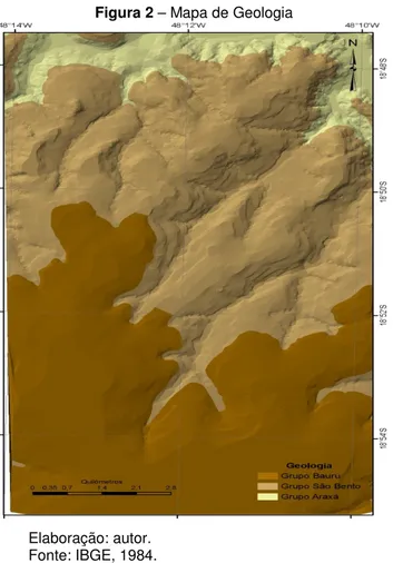 Figura 2 – Mapa de Geologia 