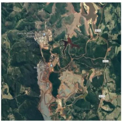 Figura 3: Vista aérea da Mina do Sapo. 