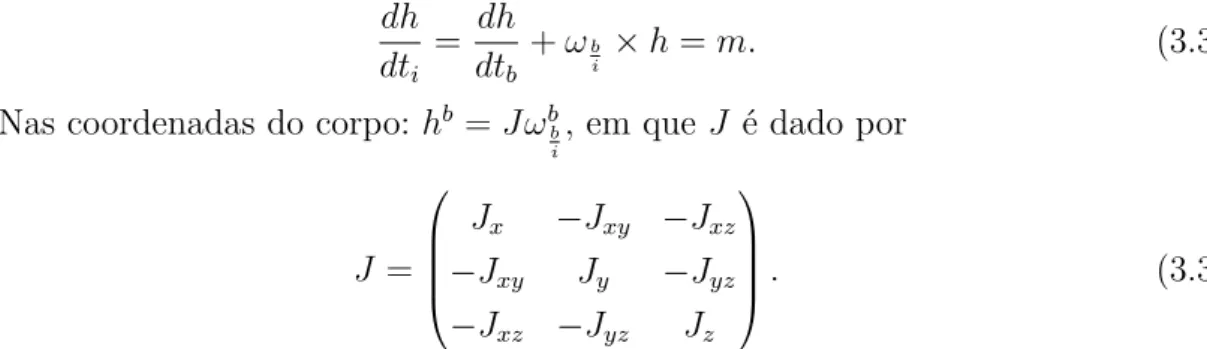 Figura 21 – Esquema assumido para se calcular os momentos de inércia do quadrotor.