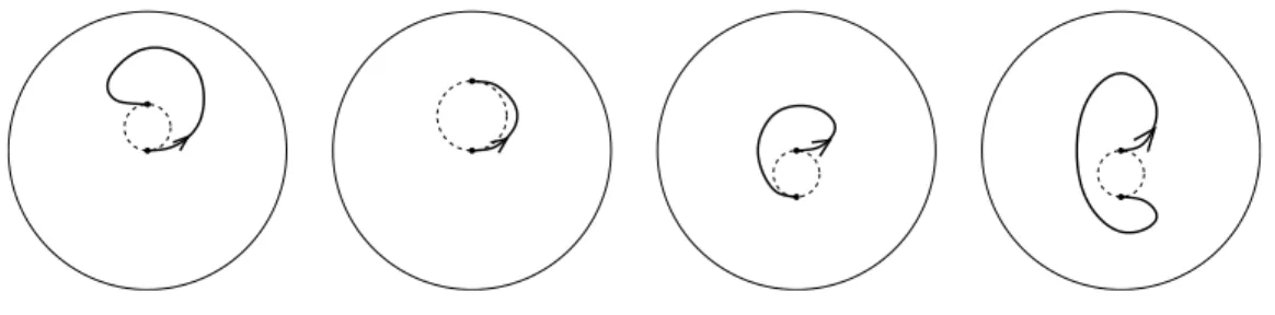 Figure 4 shows example of curves γ ∈ L Q for Q ∈ Bru (13);ℓ for ℓ = 1, 2, 4, 7 (in this order).