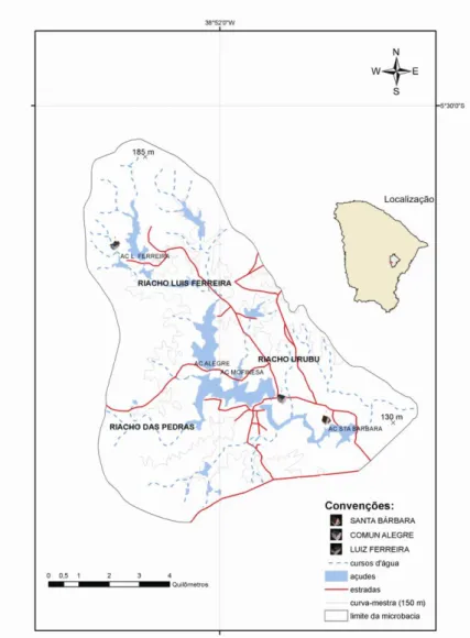 Figura 2: Microbacia riacho das Pedras. 