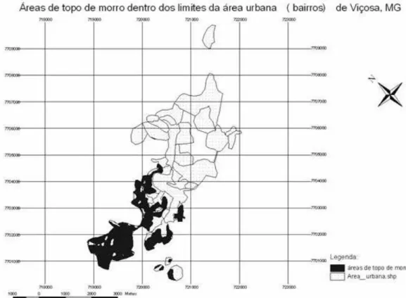 Figura 7 - Distribuição espacial da APP 4 no município de Viçosa 