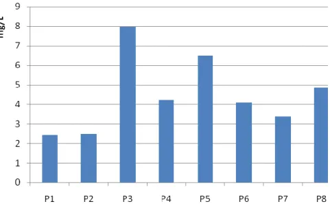 FIGURA 11: Teores de bicarbonato na micro-bacia do igarapé Bolívia em julho de 2008 