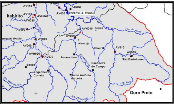 Figura 1: Hidrografia da região do rio Maracujá. 