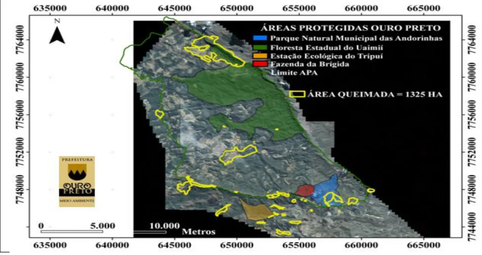 Figura 25: Queimadas em Ouro Preto no ano de 2007  