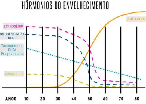 Figura 1. Alterações hormonais no envelhecimento 