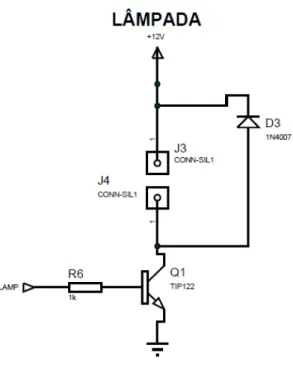 Figura 30 – Circuito da lâmpada implementado no software Proteus.