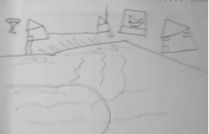 Figura 2: casas e benfeitorias sendo  alagadas. 