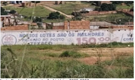 Figura 2 - representa vendas de lotes em Águas Lindas de Goiás. 