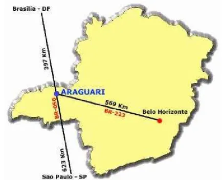Figura 1 – Localização do município de Araguari 