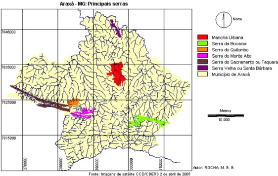 Figura 4 – Principais serras de Araxá – MG 