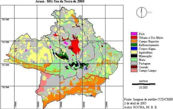 Figura 7 - Mapa de Uso da Terra de 2005 de Araxá - MG 