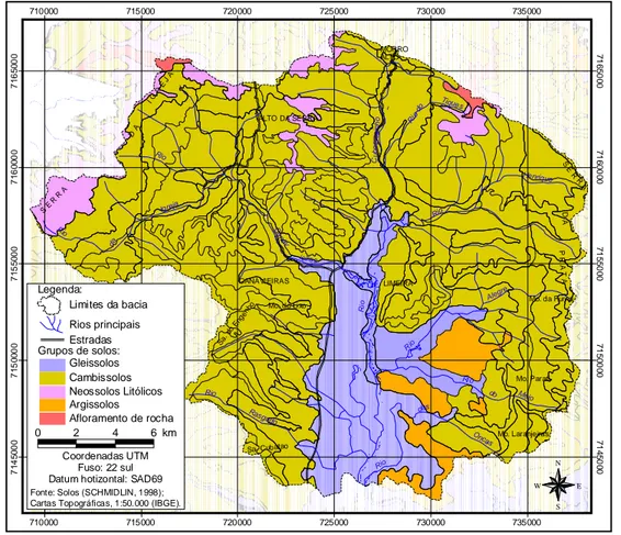 Figura 06 - Carta de solos da bacia do rio cubatãozinho 