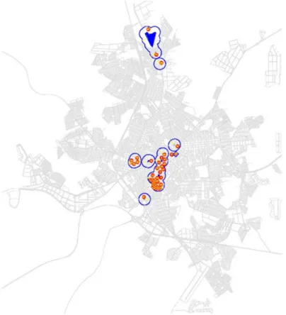Figura 01 - Mapa Patrimônio Municipal Tombado em Franca- SP até 2012