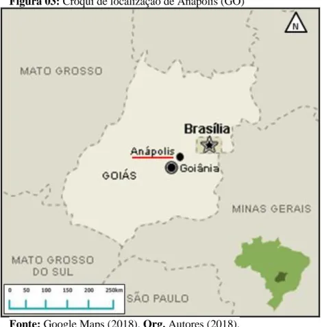 Figura 03: Croqui de localização de Anápolis (GO) 
