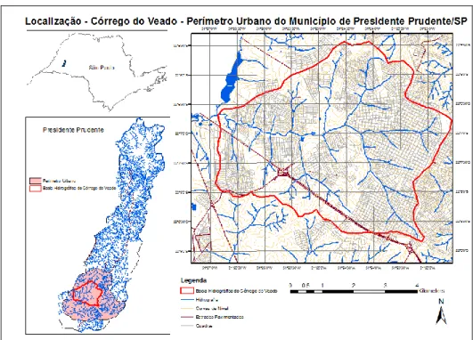 Figura 1 - Localização Bacia Hidrográfica Córrego do Veado 