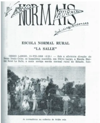 Figura 1  - Noticia sobre Escola Normal Rural