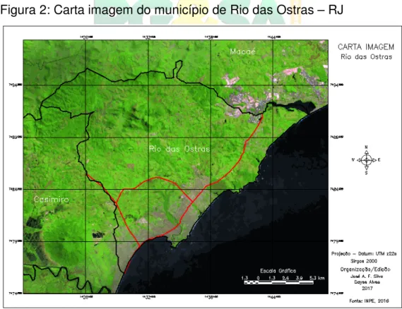 Figura 2: Carta imagem do município de Rio das Ostras – RJ 