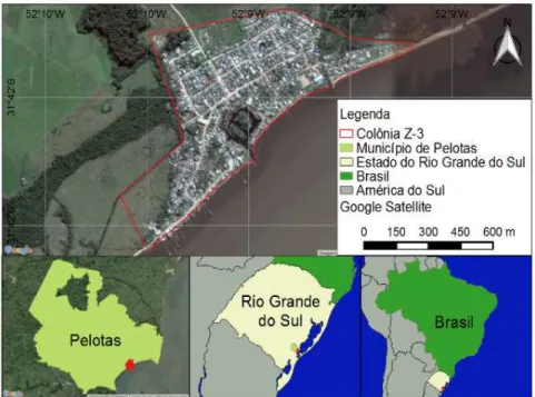 Figura 2. Visualização dos pontos amostrais de coleta de água 