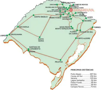 Figura 1. Localização Geográfica do município de Sananduva/RS    