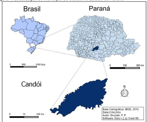 Figura 1: Localização do Município de Candói no Estado do Paraná 