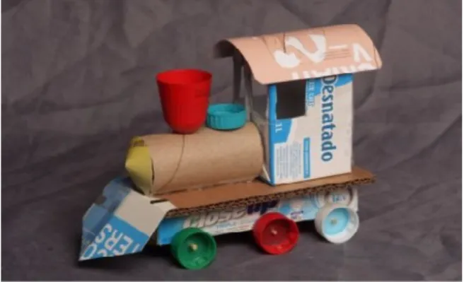 Figura 1: Brinquedo feito através de materiais reciclados.