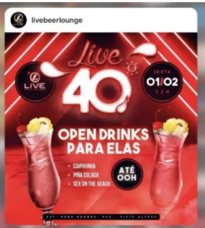 Figura 1 – Imagem do Instagram da Live Beer Lounge 