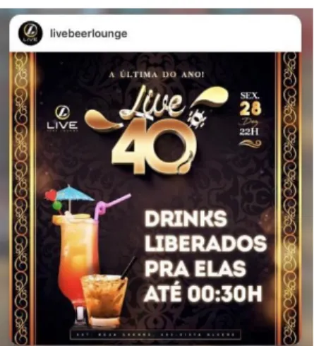Figura 3 – Imagem do Instagram da Live Beer Lounge 