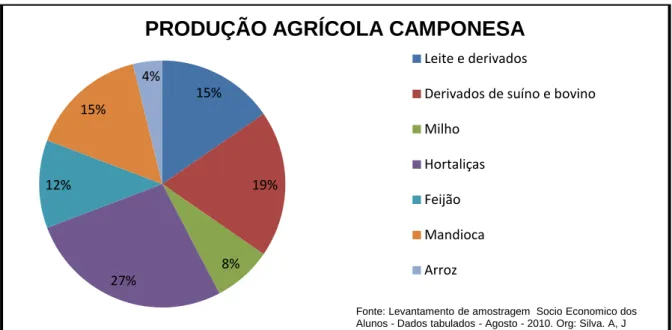 Gráfico 1 – Produção agrícola nas Comunidades pesquisadas. 