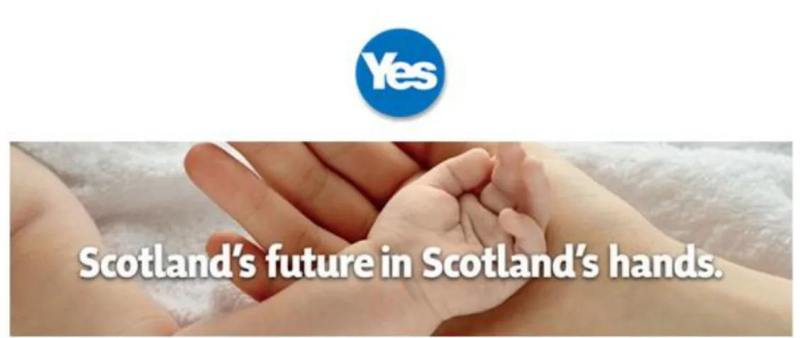 Figura I - Mensagem da Campanha Yes Scotland