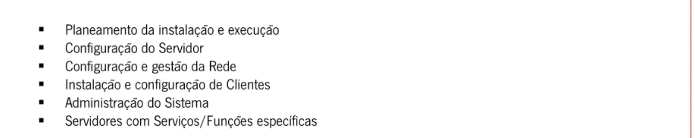 Tabela 4 - Conteúdos do M6 da disciplina de AISE  (ME-DGFV, 2005, p. 19) 