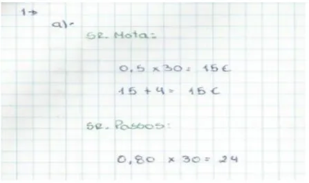 Figura 12. Resolução do G2 à alínea a) da tarefa 2. 