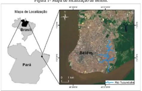 Figura 1- Mapa de localização de Belém. 