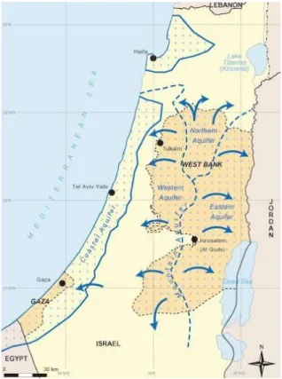 Figure 3-2: Palestinian Aquifers  Source: (UNEP, 2002) 