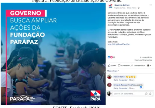 Figura 5: Publicação de citando ação do Governo. 