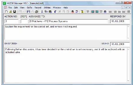 Figura 6: Imagem ilustrativa da interface do programa HAZOP Manager. 