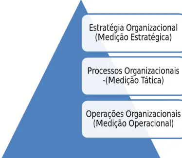 Figura 2. Níveis de medição estratégicos (Adaptado de Valentim, 2008). 