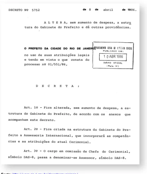 Figura 2: Decreto Municipal No. 5752, de 8 de abril de 1986.. 
