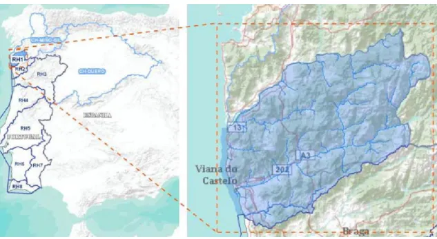 Figura 5:Região Hidrográfica Minho e Lima 