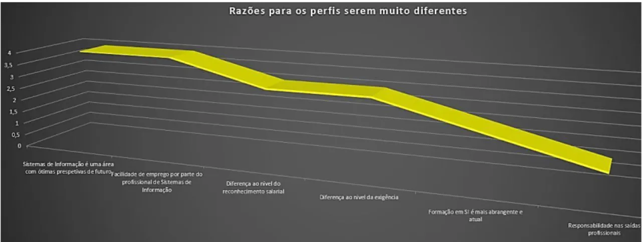 Gráfico 13 - Razões para o perfil ser considerado muito diferente 