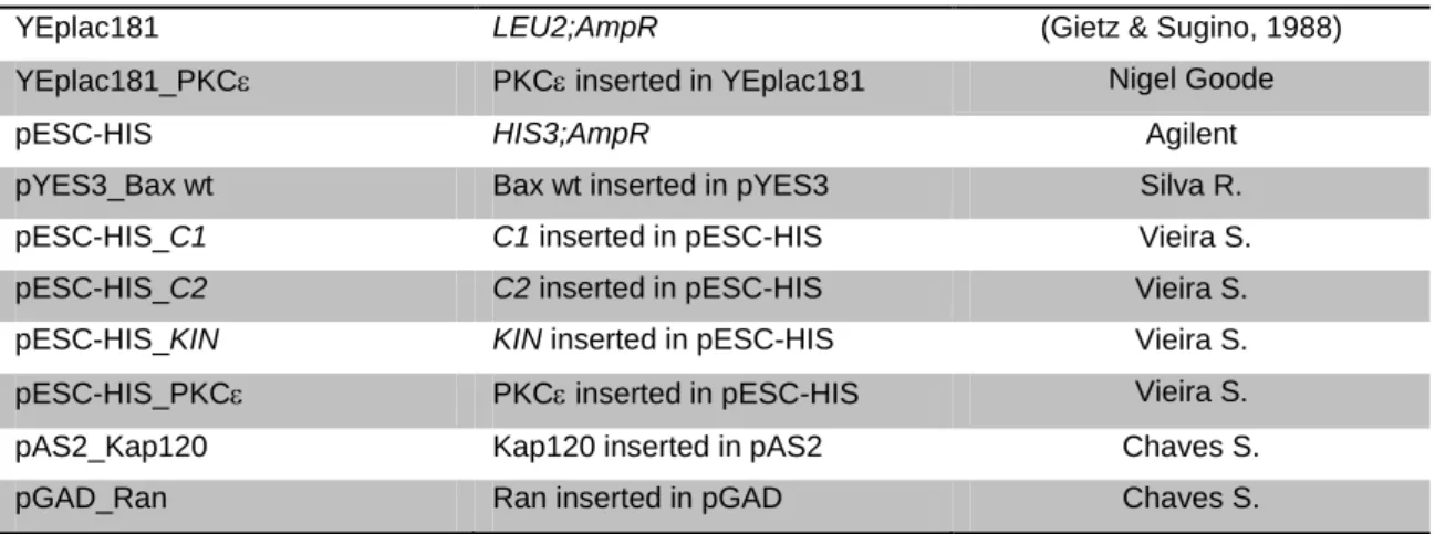 Table III. List of oligonucleotides used in this study. 