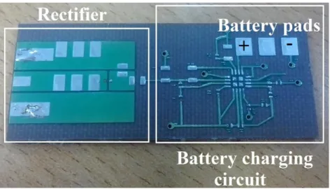 Figure 3.10 – Board designed for the rectifier and the battery charging circuit. 